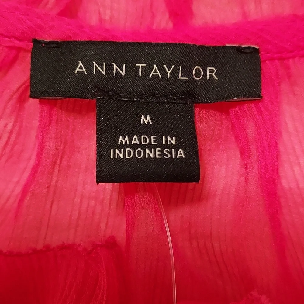 Ann Taylor NWT Coquette Fairycore Barbiecore Dollette Twee Maximalist Top M